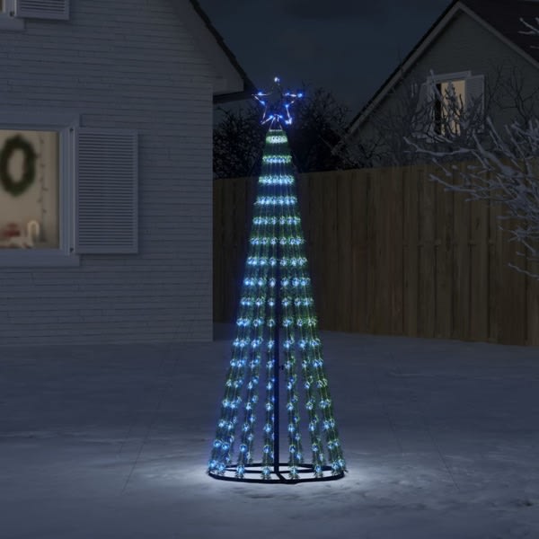 vidaXL Julgranskon 275 LEDs blå 180 cm Blue