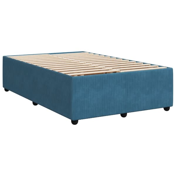 vidaXL Ramsäng med madrass blå 120x190 cm sammet Blå