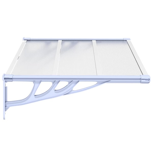 vidaXL Entrétak grå och transparent 122x90 cm polykarbonat Transparent