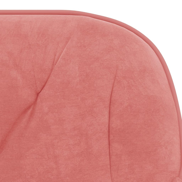 vidaXL Snurrbar kontorsstol rosa sammet Rosa