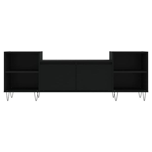 vidaXL TV-skåp svart 160x35x55 cm konstruerat trä Svart