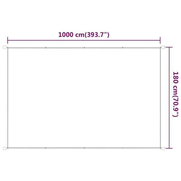 vidaXL Markis vertikal antracit 180x1000 cm oxfordtyg Antracit