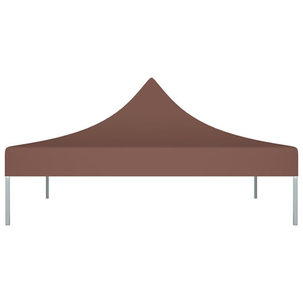 vidaXL Tak till partytält 3x3 m brun 270 g/m² Brun