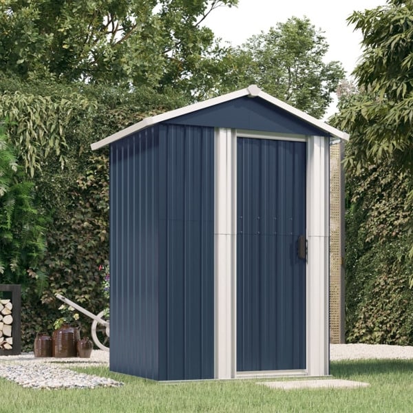 vidaXL Trädgårdsskjul antracit 126x97,5x177 cm galvaniserat stål Antracit