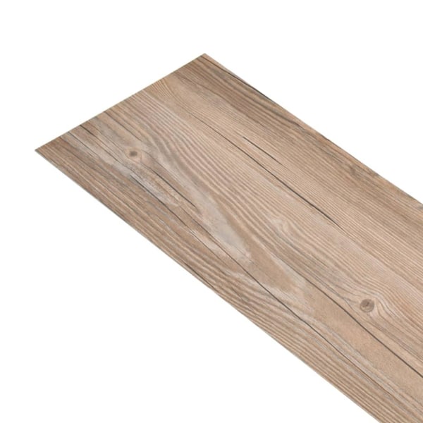 vidaXL Ej självhäftande PVC-golvplankor 5,26 m² 2 mm ek brun Brun