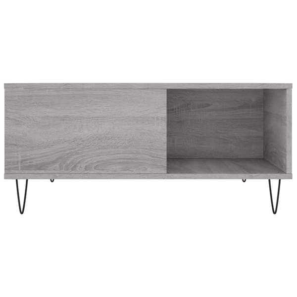 vidaXL Soffbord grå sonoma 80x80x36,5 cm konstruerat trä Grå