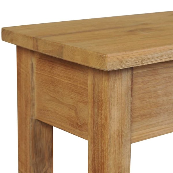 vidaXL Konsolbord i massiv teak 120x30x80 cm Brun