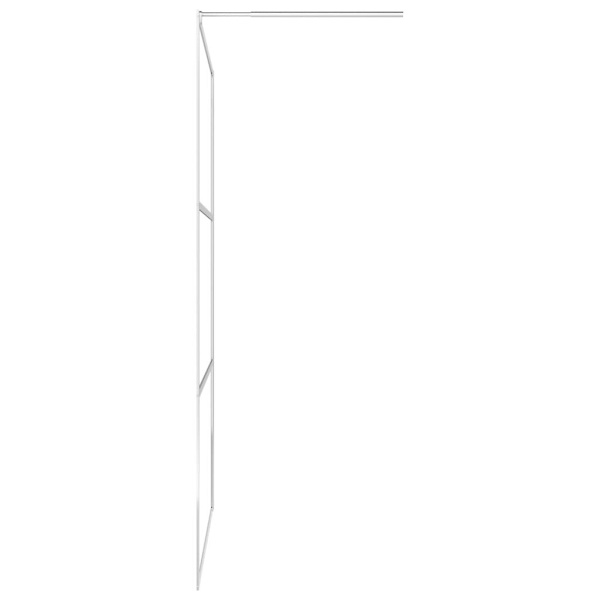 vidaXL Duschvägg med halvfrostat ESG-glas 115x195 cm Silver