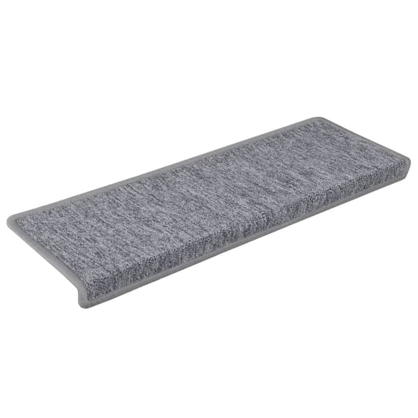 vidaXL Trappmattor 15 st 65x21x4 cm ljusgrå rektangulär kant multifärg