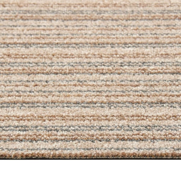 vidaXL Textilplattor 20 st 5 m² 50x50 cm beige ränder Beige