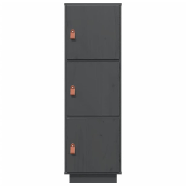 vidaXL Högskåp grå 34x40x108,5 cm massiv furu Grå