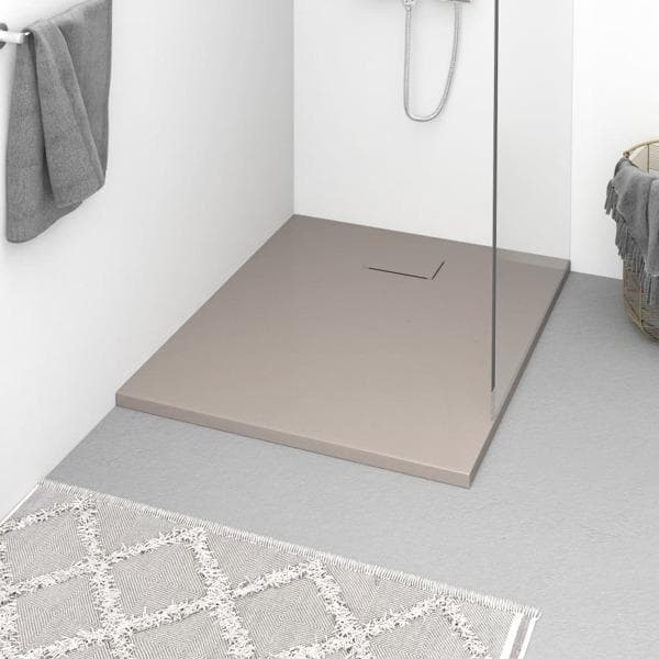 vidaXL Duschkar SMC brun 100x80 cm Brun