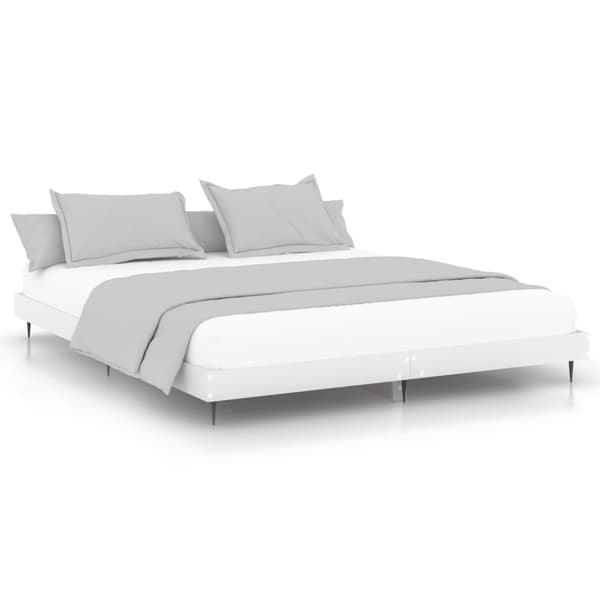 vidaXL Sängram vit 120x200 cm konstruerat trä Vit