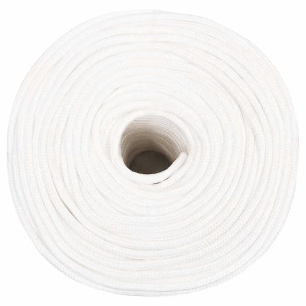 vidaXL Båtlina helvit 6 mm 100 m polypropylen