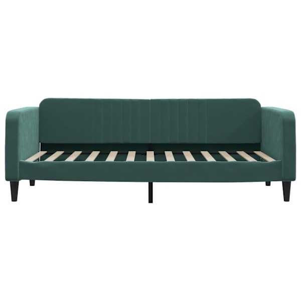 vidaXL Dagbädd utdragbar mörkgrön 90x200 cm sammet Grön