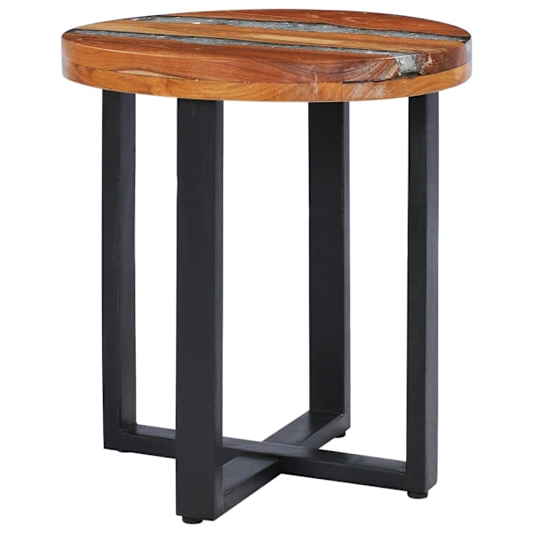 vidaXL Soffbord 40x45 cm massiv teak och polyresin multifärg