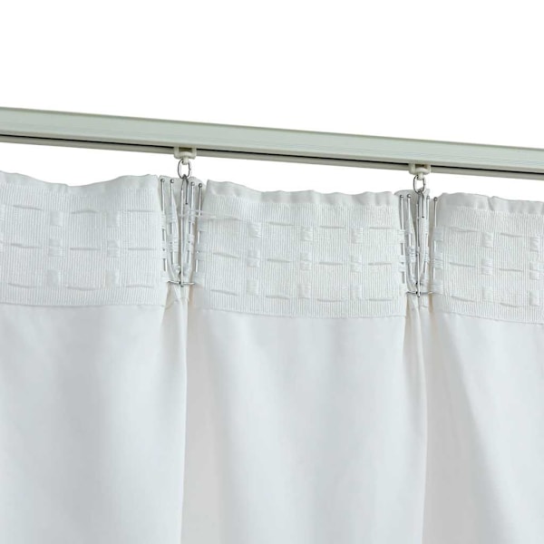 vidaXL Mörkläggningsgardiner med krokar 2 st gråvit 140x175 cm Vit