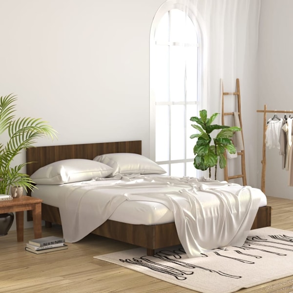 vidaXL Sänggavel brun ek 160x1,5x80 cm konstruerat trä Brun