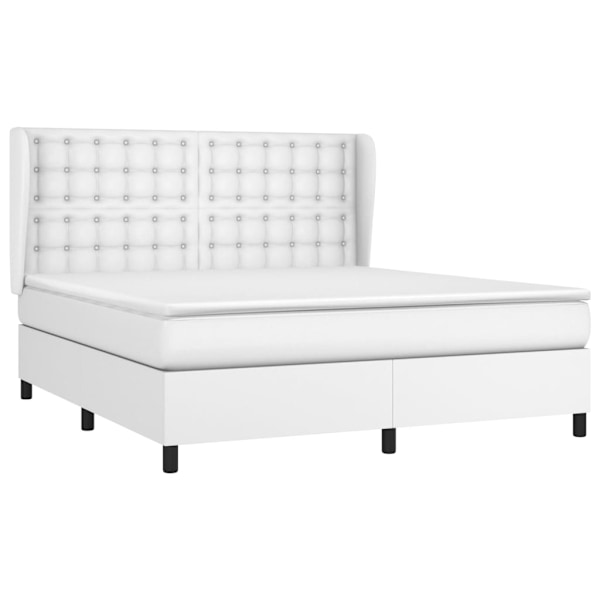 vidaXL Ramsäng med madrass vit 180x200 cm konstläder Vit