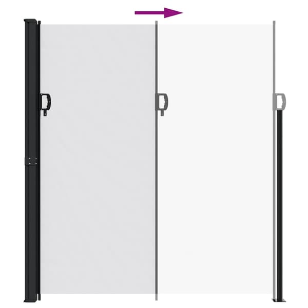 vidaXL Indragbar sidomarkis vit 220x500 cm Vit