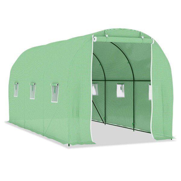vidaXL Växthus 9 m² 4,5x2x2 m Grön