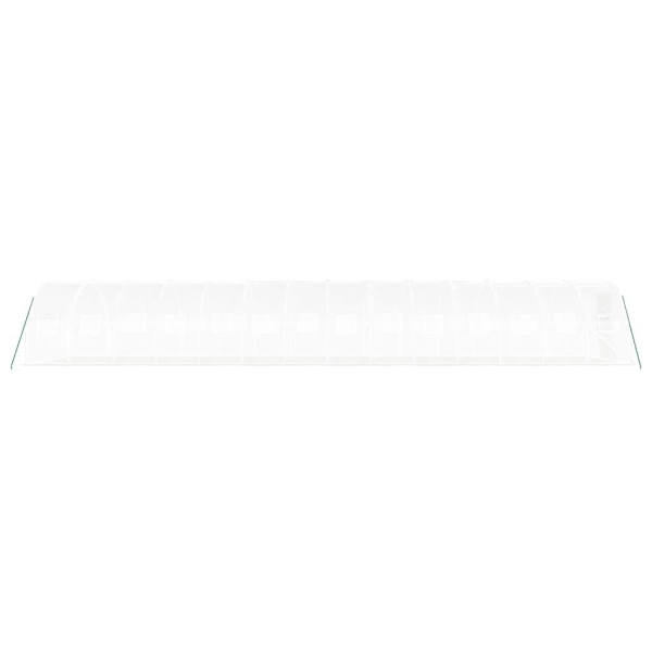 vidaXL Växthus med stålram vit 42 m² 14x3x2 m Vit