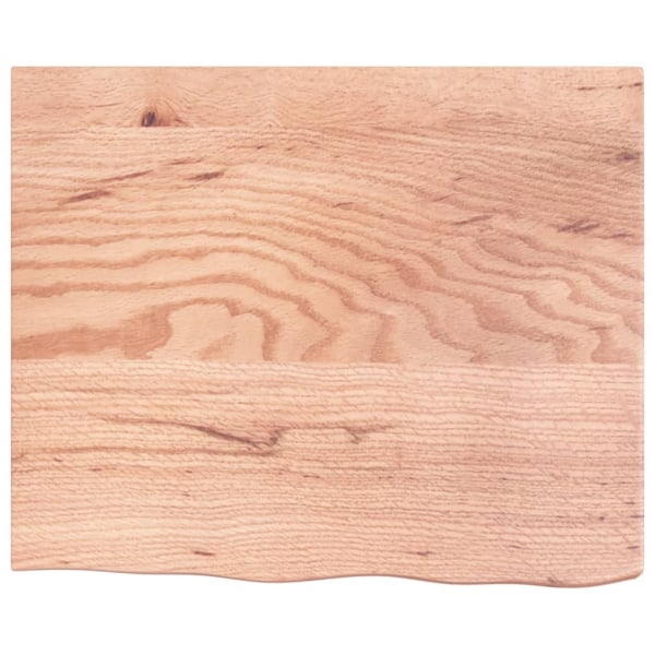 vidaXL Bänkskiva badrum ljusbrun 60x50x(2-6) cm behandlat massivt trä Brun