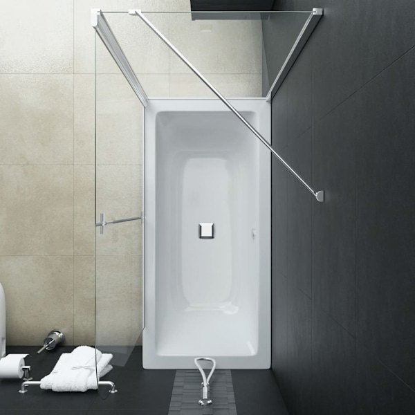 vidaXL Duschvägg fällbar ESG 120x68x130 cm