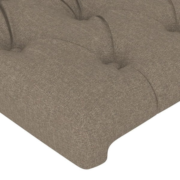 vidaXL Sänggavel taupe 100 x 7 x 78/88 cm tyg Taupe
