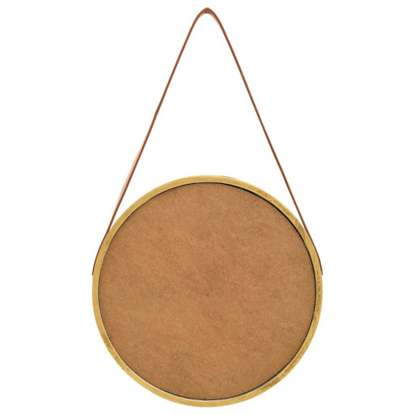 vidaXL Väggspegel med rem 40 cm guld Guld