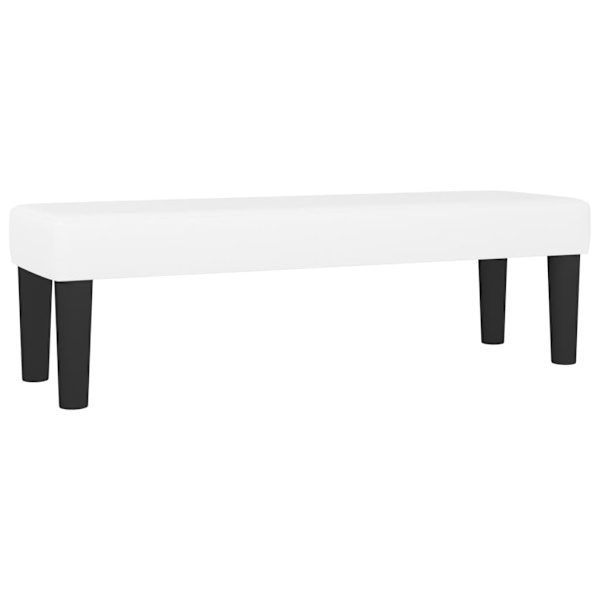 vidaXL Ramsäng med madrass vit 140x190 cm konstläder Vit