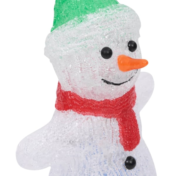 vidaXL Juldekoration snögubbe med LED-belysning akryl inne/ute Vit