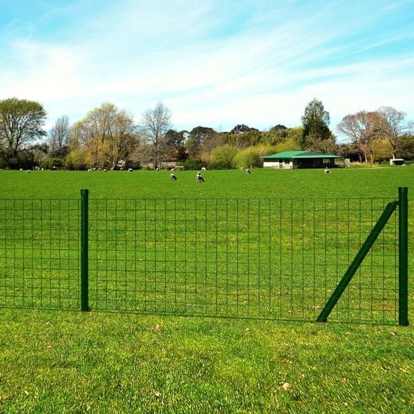 vidaXL Eurofence stål 25x1,2 m grön Grön