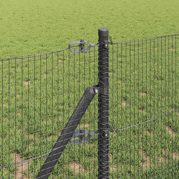 vidaXL Markfixerat Svetsat Stängsel 10 x 0,4 m (B x H) Grå
