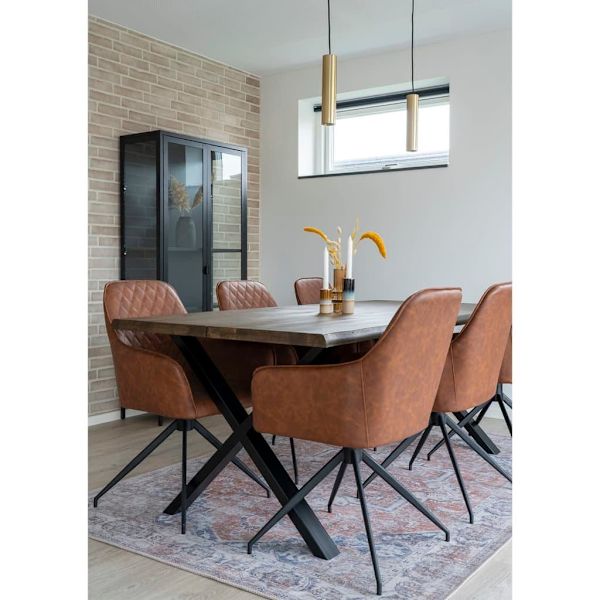 House Nordic Snurrbar matstol Ava brun Brun