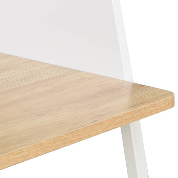 vidaXL Skrivbord vit och ek 90x60x88 cm Vit