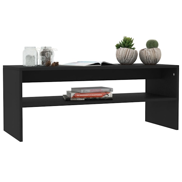 vidaXL Soffbord svart 100x40x40 cm konstruerat trä Svart