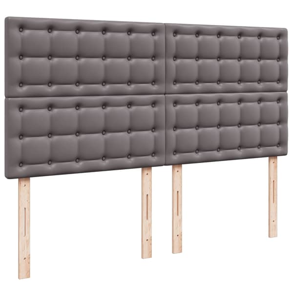 vidaXL Ramsäng med madrass grå 180x200 cm konstläder Grå