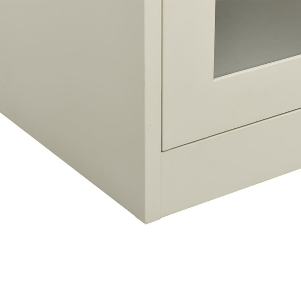 vidaXL Dokumentskåp ljusgrå 90x40x90 cm stål grå