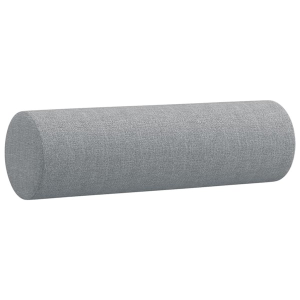 vidaXL 2-sits soffa med prydnadskuddar ljusgrå 140 cm tyg Grå