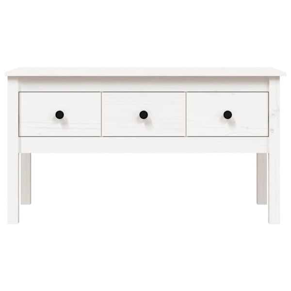 vidaXL Soffbord vit 102x49x55 cm massiv furu Vit