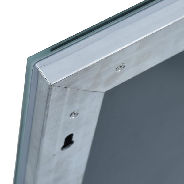 vidaXL Badrumsspegel LED 80x60 cm Silver