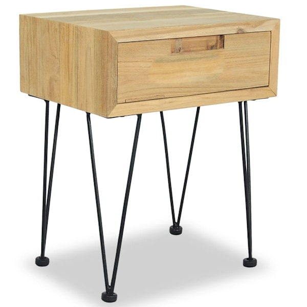 vidaXL Sängbord 2 st 40x30x50 cm massiv furu Brun