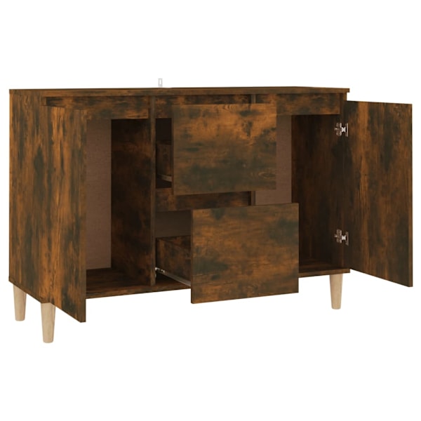 vidaXL Skänk rökfärgad ek 101x35x70 cm konstruerat trä Brun