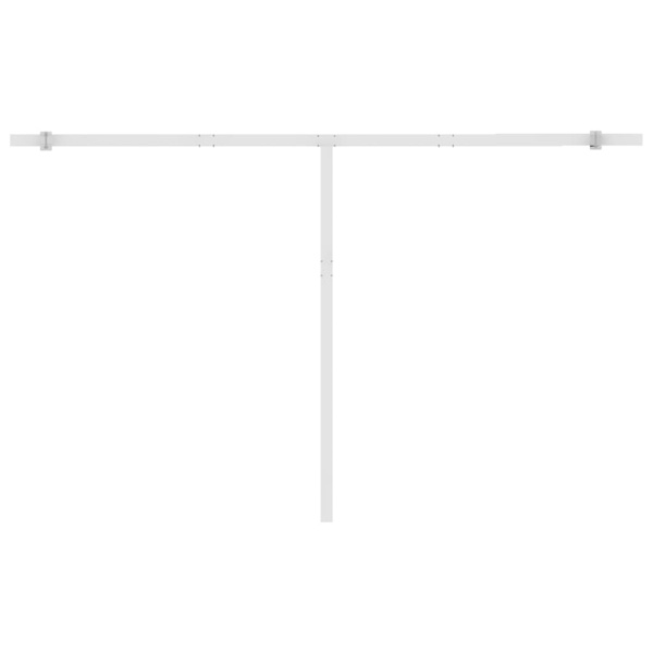 vidaXL Markis manuellt infällbar fristående 400x350 cm gul/vit Gul