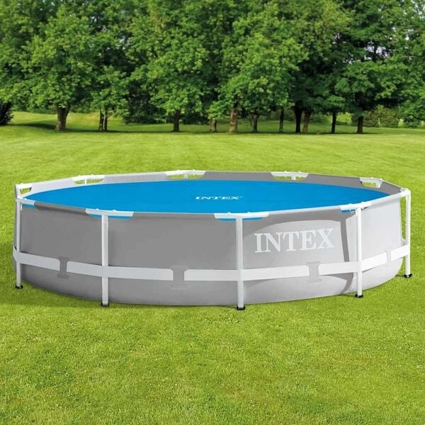 INTEX Poolöverdrag solenergi blå 290 cm polyeten Blå