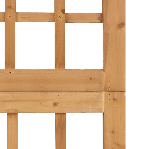 vidaXL Rumsavdelare/Spaljé 4 paneler massiv furu 161x180 cm Brun