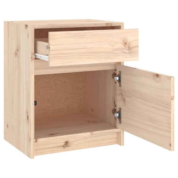 vidaXL Sängbord 40x31x50 cm massiv furu Brun