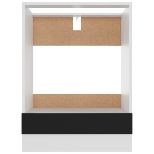 vidaXL Köksskåp för ugn Lyon svart 60x46x81,5 cm konstruerat trä Svart