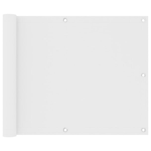 vidaXL Balkongskärm vit 75x300 cm oxfordtyg Vit